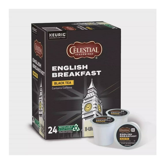 Celestial Seasonings English Breakfast Black Tea Keurig K-Cup Tea Pods, 24 Count