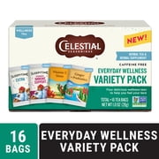 Celestial Seasonings Everyday Wellness Variety Pack Herbal Tea Bags (16 Count)