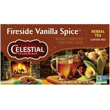 Celestial Seasonings Fireside Vanilla Spice Caffeine-Free Herbal Tea Bags, 20 Count (Pack of 2)