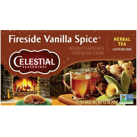 Celestial Seasonings Fireside Vanilla Spice Caffeine-Free Herbal Tea Bags (20 Count)
