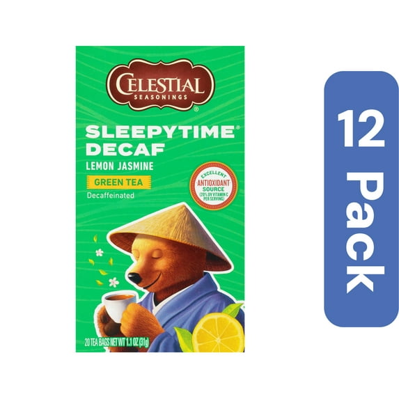 Celestial Seasonings Green Sleepytime Lemon Jasmine Tea 20 Bags (Pack Of 12)