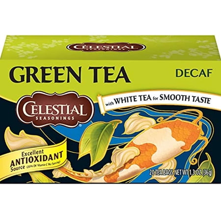 Celestial Seasonings Green Tea, Decaffeinated, 20 Tea Bags (Pack Of 6)