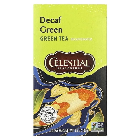 Celestial Seasonings, Green Tea, Decaffeinated Decaf Green, 20 Tea Bags, 1.3 oz Pack of 2