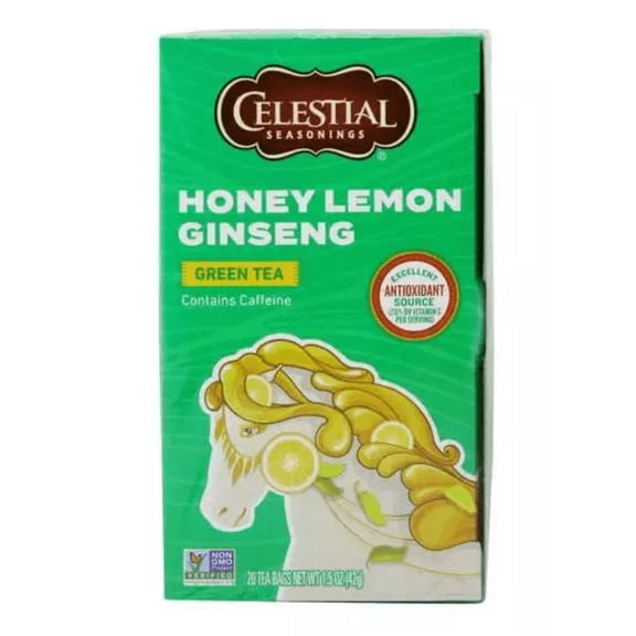 Celestial Seasonings Green Tea Honey Lemon Ginseng 20 Tea Bags