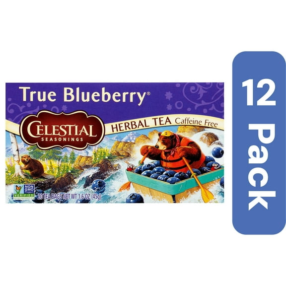 Celestial Seasonings Green Tea Zinger True Blueberry 20 Bags (Pack Of 12)