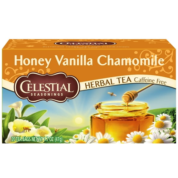 Celestial Seasonings Herb Tea, Honey Vanilla Chamomile - 20 Tea Bags, 2 Pack