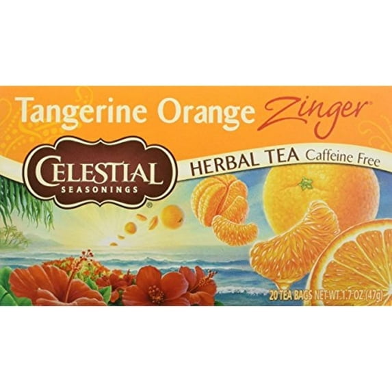 Celestial Seasonings Herb Tea Tangerine Orange Zinger, 20-Count (Pack Of6)