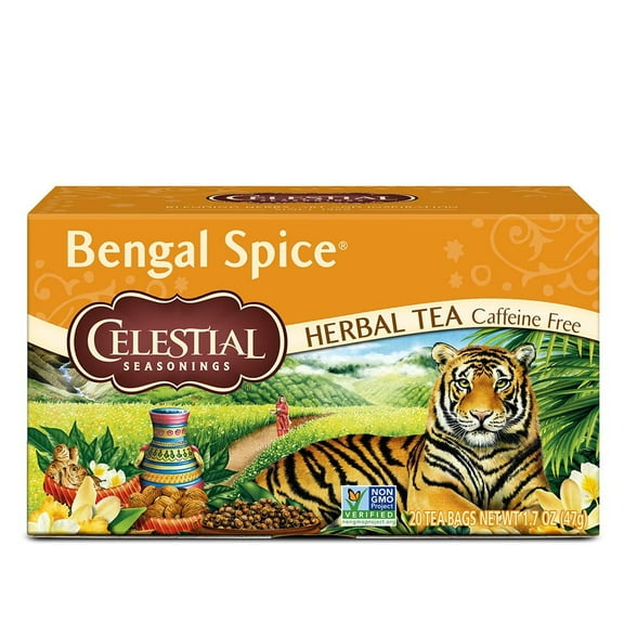 Celestial Seasonings Bengal Spice Herb Tea, Caffeine Free - 20 Tea Bags, 6 Pack