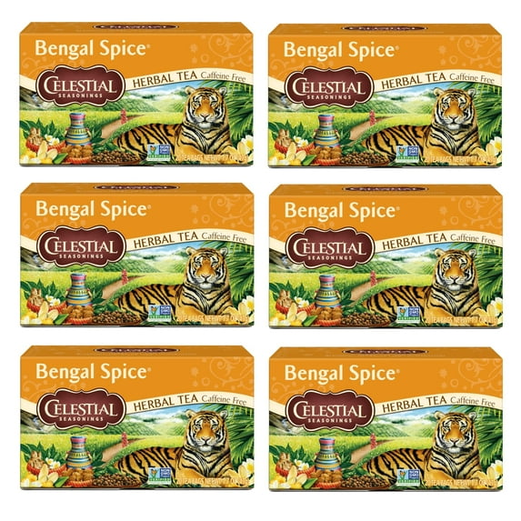 Celestial Seasonings Herbal Tea, Bengal Spice, Caffeine Free, 20 tea bags (Pack of 6)