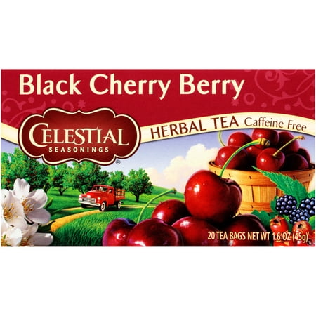 Celestial Seasonings Herbal Tea, Black Cherry Berry, 20 Ct Tea Bags (6 Pack)