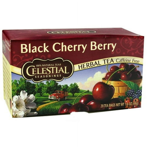 Celestial Seasonings Herbal Tea Black Cherry Berry Caffeine Free 20 Bags Pack of 3