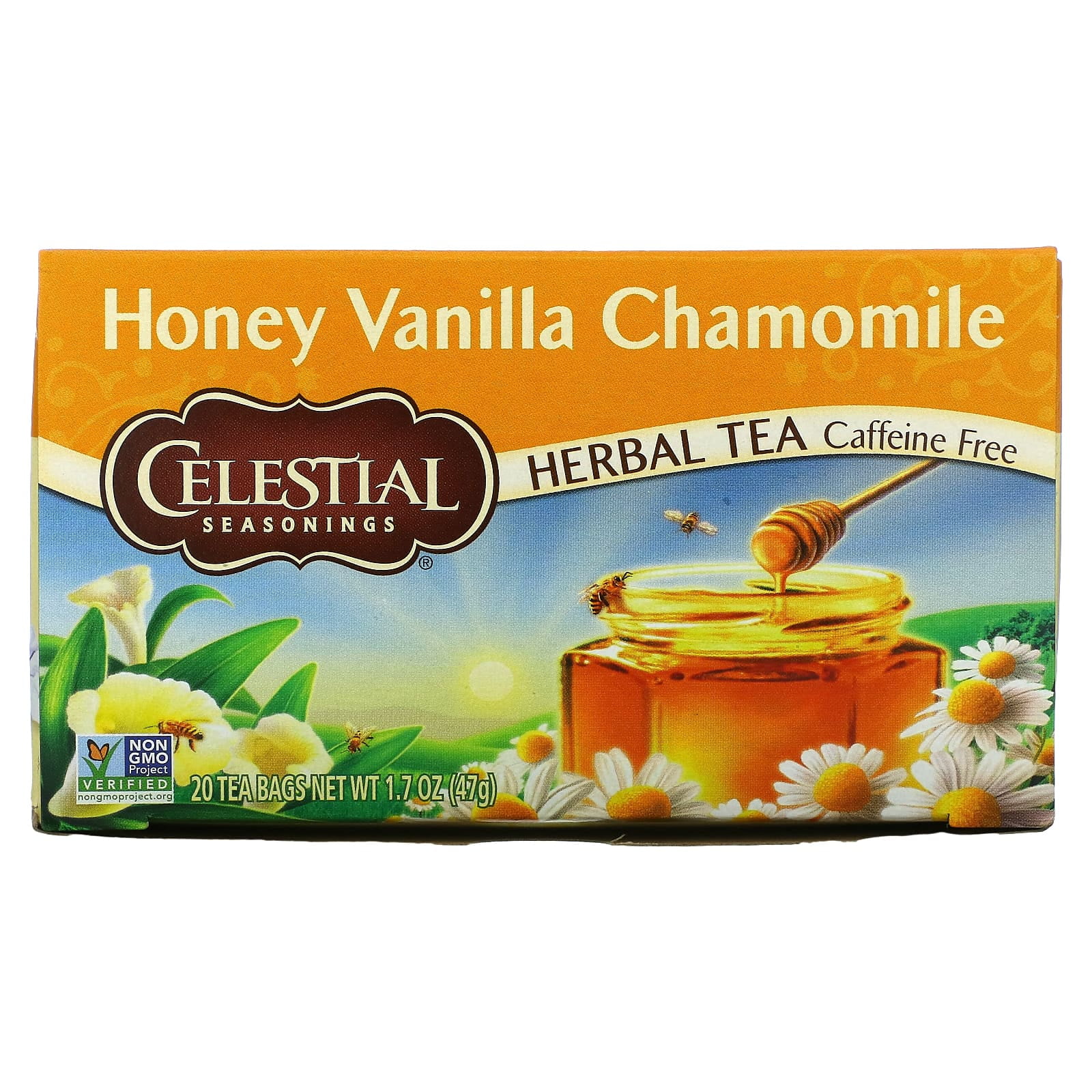 Celestial Seasonings Herbal Tea Caffeine Free Honey Vanilla Chamomile