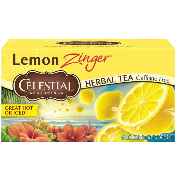 Celestial Seasonings Herbal Tea Caffeine Free Lemon Zinger -- 20 Tea Bags