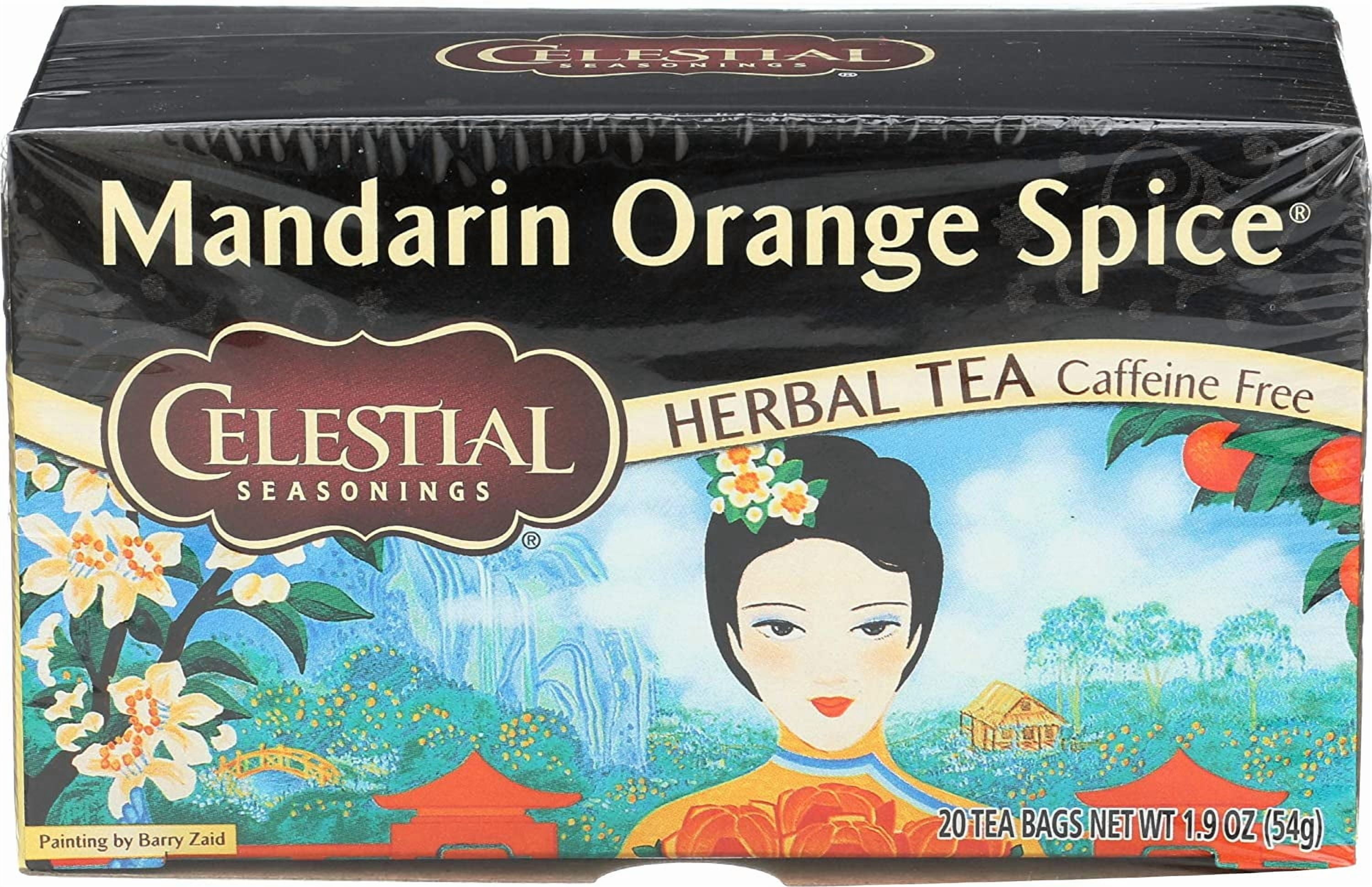 Celestial Seasonings Herbal Tea Caffeine Free Mandarin Orange Spice 20 Tea Bags Pack of 3