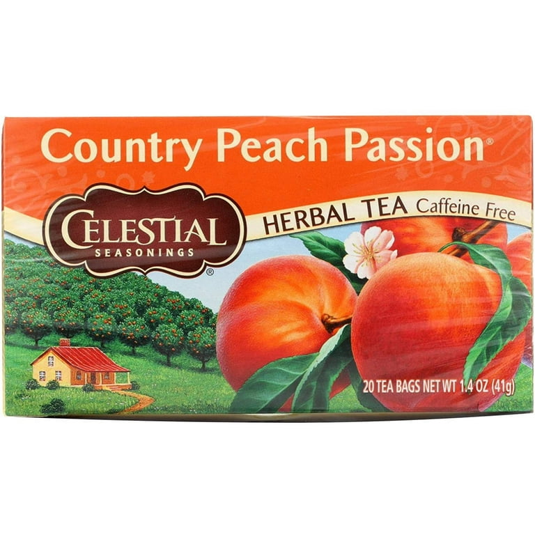 Celestial Seasonings, Herbal Tea, 20 Tea Bags, Country Peach