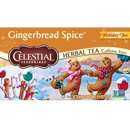Celestial Seasonings Herbal Tea, Gingerbread Spice, 18 Count (Pack Of 6)
