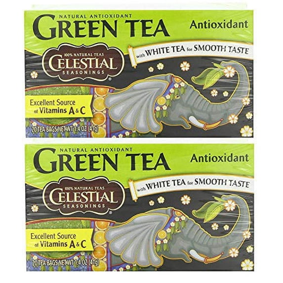 Celestial Seasonings Herbal Tea, Green Tea Antioxidant,(2 Pack)