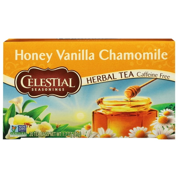 Celestial Seasonings Herbal Tea Honey Vanilla Chamomile 20 Bags (Pack Of 12)