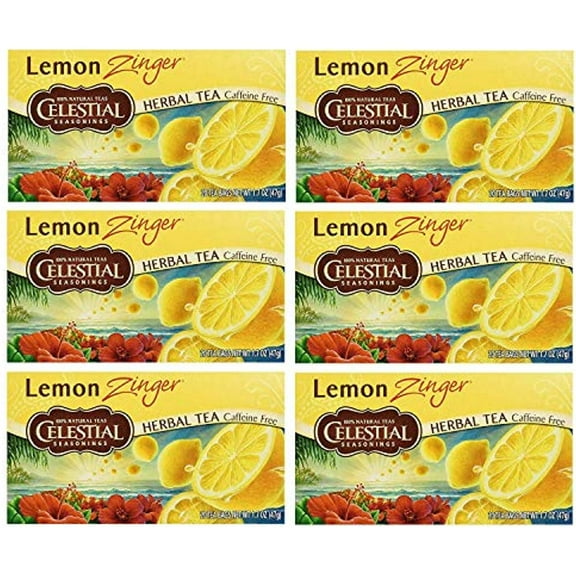 Celestial Seasonings Herbal Tea, Lemon Zinger,(6 Pack)