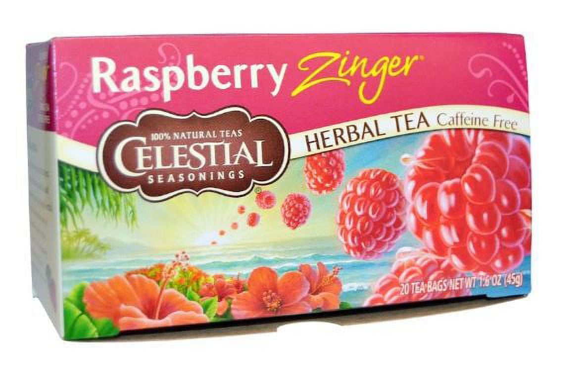 Celestial Seasonings Herbal Tea Raspberry Zinger 20 Bags