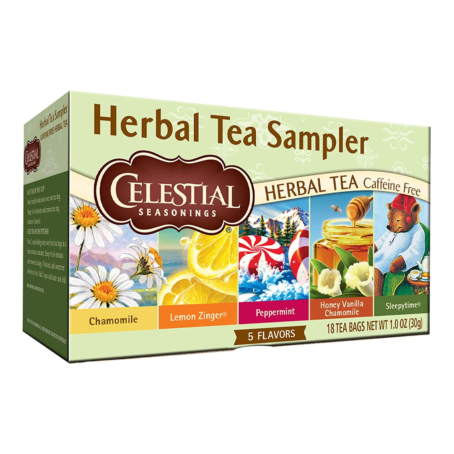 Caffeine-Free Celestial Seasonings Herbal Tea Sampler - 5 Zinger