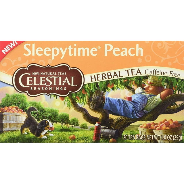 Celestial Seasonings Herbal Tea,Sleepytime AIF4 Peach,(2 Pack