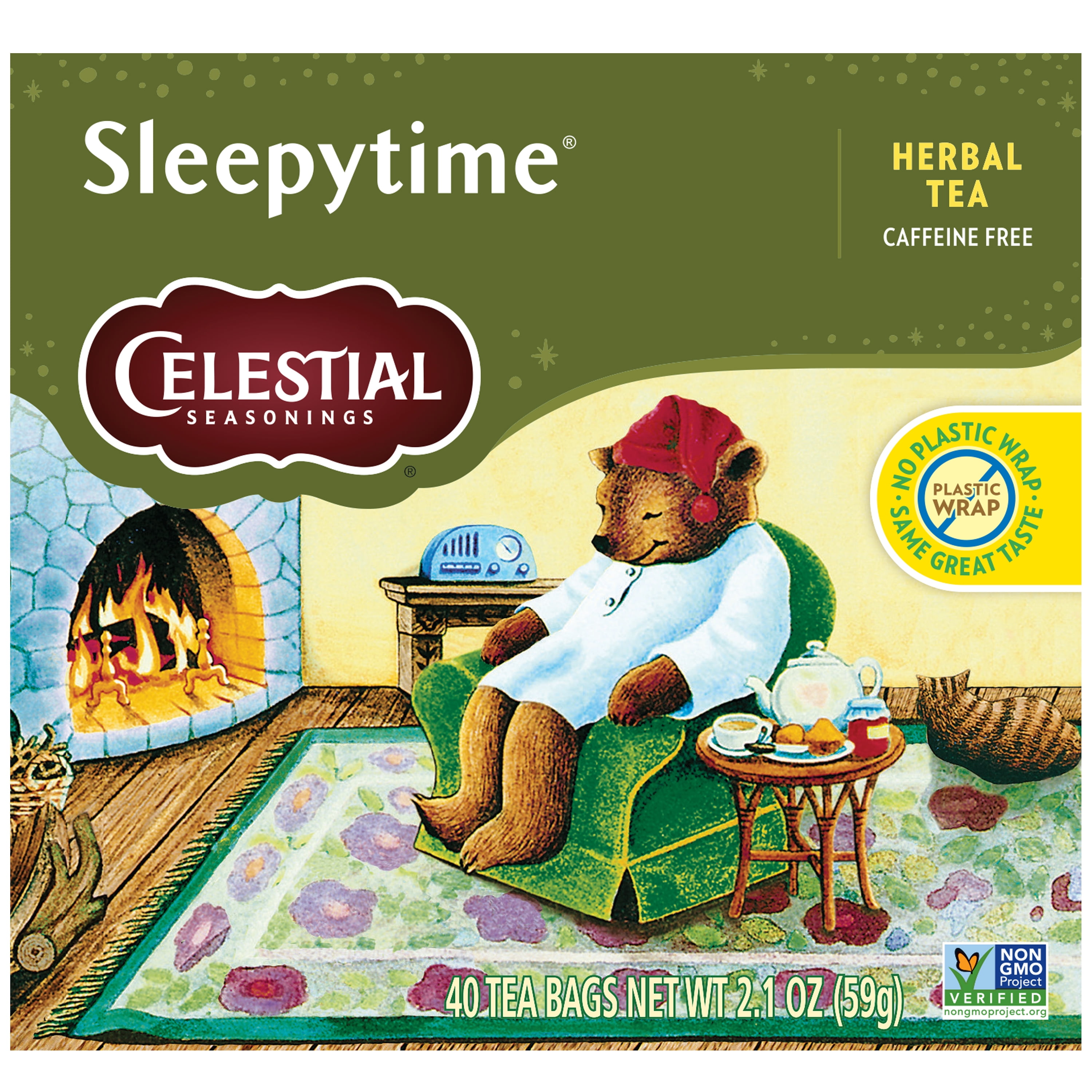 Celestial Seasonings Sleepytime Caffeine Free Herbal Tea Bags 40 Count