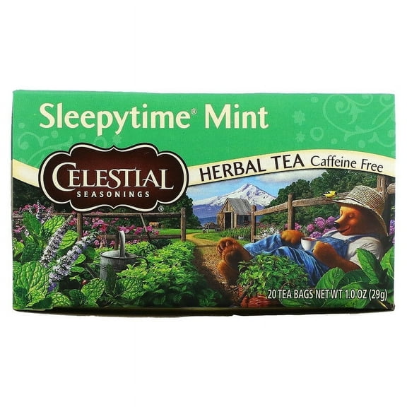 Celestial Seasonings, Herbal Tea, Sleepytime Mint, Caffeine Free, 20 Tea Bags, 1.0 oz (29 g) Pack of 3