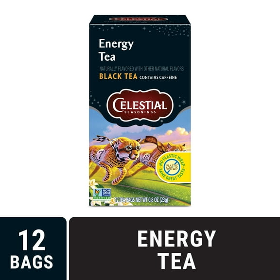 Celestial Seasonings High Caffeine Energy Black Tea Bags (12 Count)