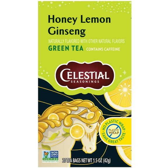 Celestial Seasonings Honey Lemon Ginseng Green Tea Bags (20 Count)