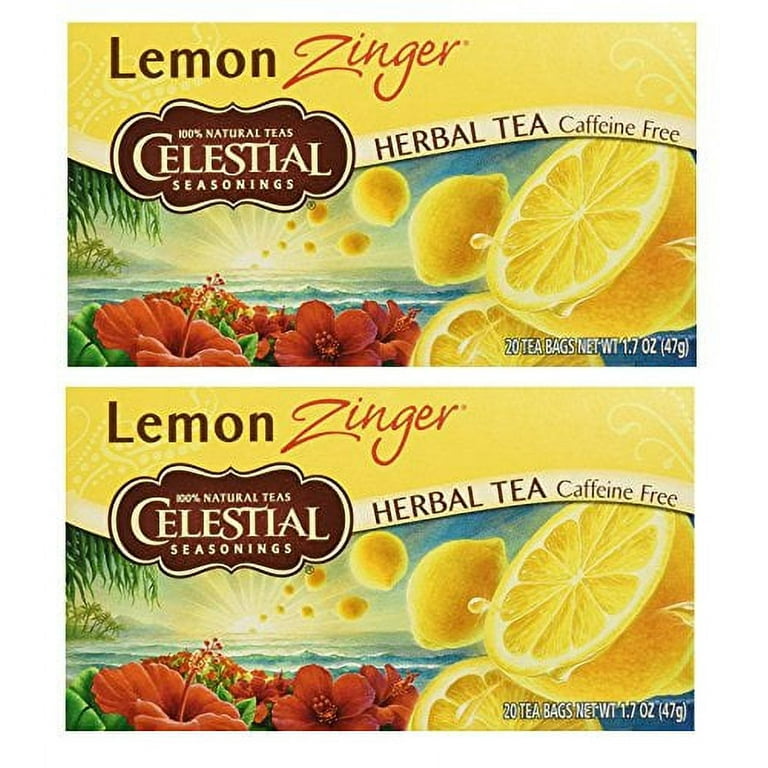Celestial Seasonings Lemon Zinger, Caffeine Free Natural Herb Tea