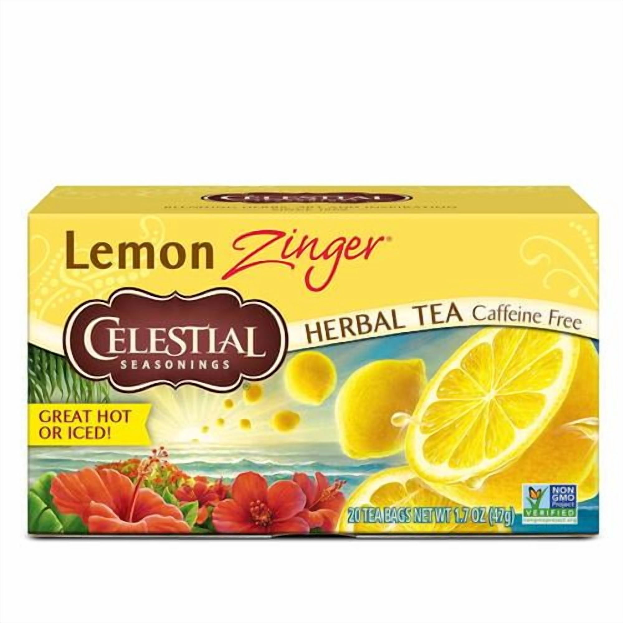 Celestial Seasonings Lemon Zinger, Caffeine Free Natural Herb Tea