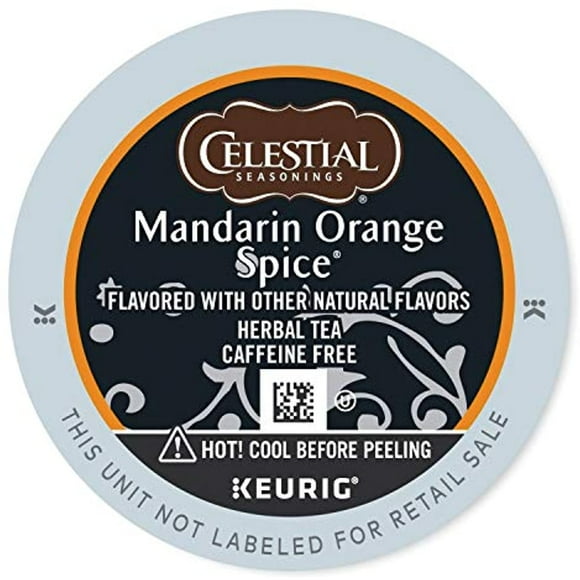 Celestial Seasonings Mandarin Orange Spice Herbal Tea, K-Cup Portion Pack for Keurig K-Cup Brewers, 24-Count