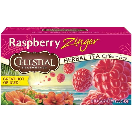 Celestial Seasonings Raspberry Zinger Caffeine Free Herbal Tea 20 ct (Pack of 6)6