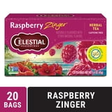 Celestial Seasonings Hot Raspberry Zinger Herbal Tea, Caffeine-Free, 20 ...