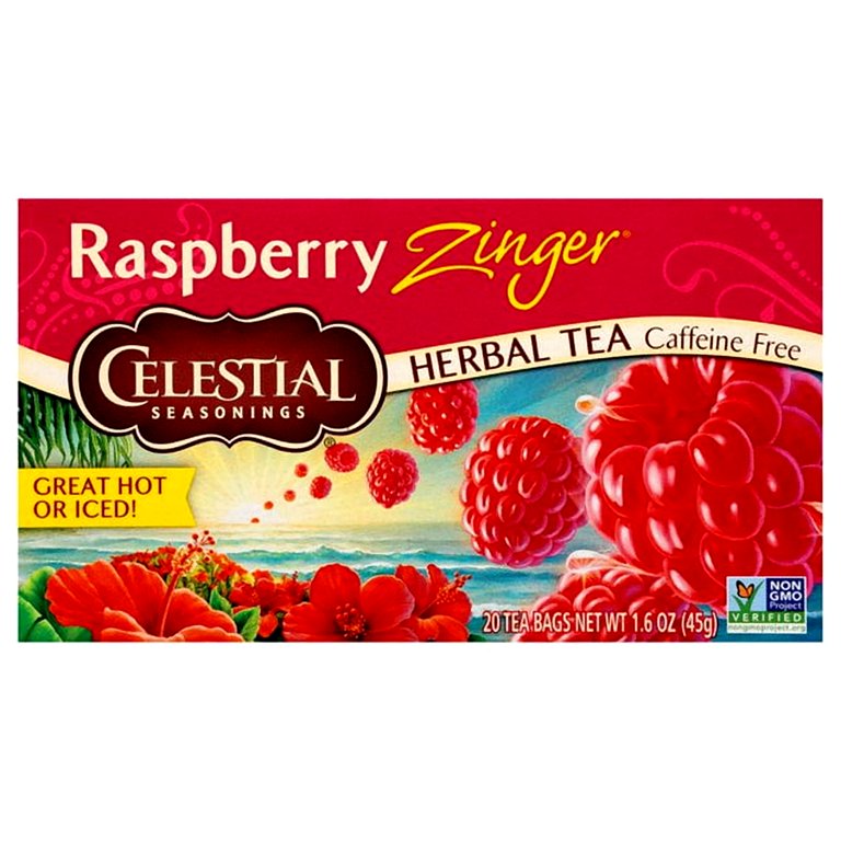 Celestial Seasonings Raspberry Zinger Natural Herb Tea, 20 ea