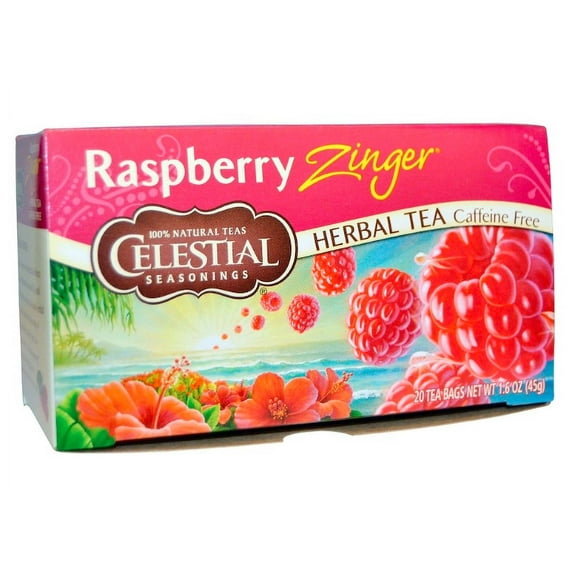 Celestial Seasonings Herbal Tea Caffeine Free Raspberry Zinger -- 20 Tea Bags, 1.6 oz (pack of 1)