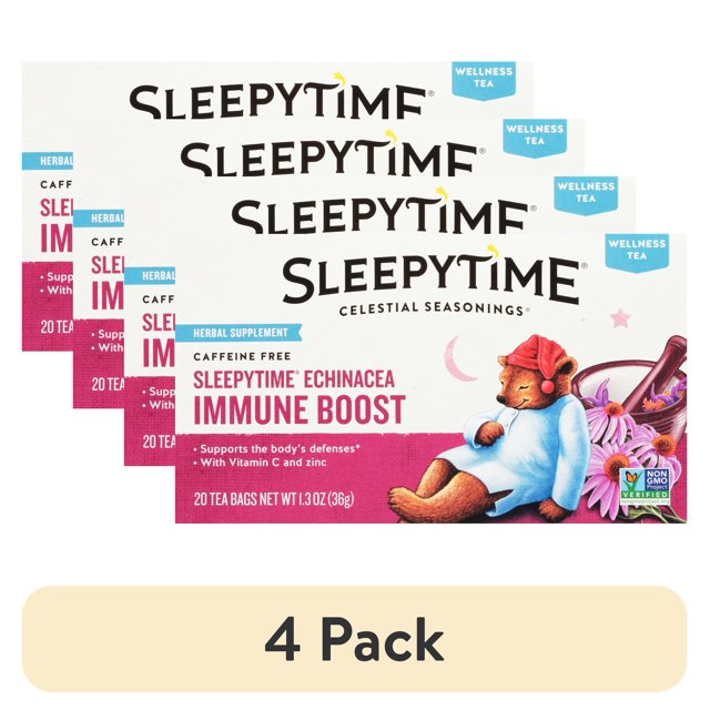 (4 pack) Celestial Seasonings Sleepytime Echinacea Immune Boost, Herbal