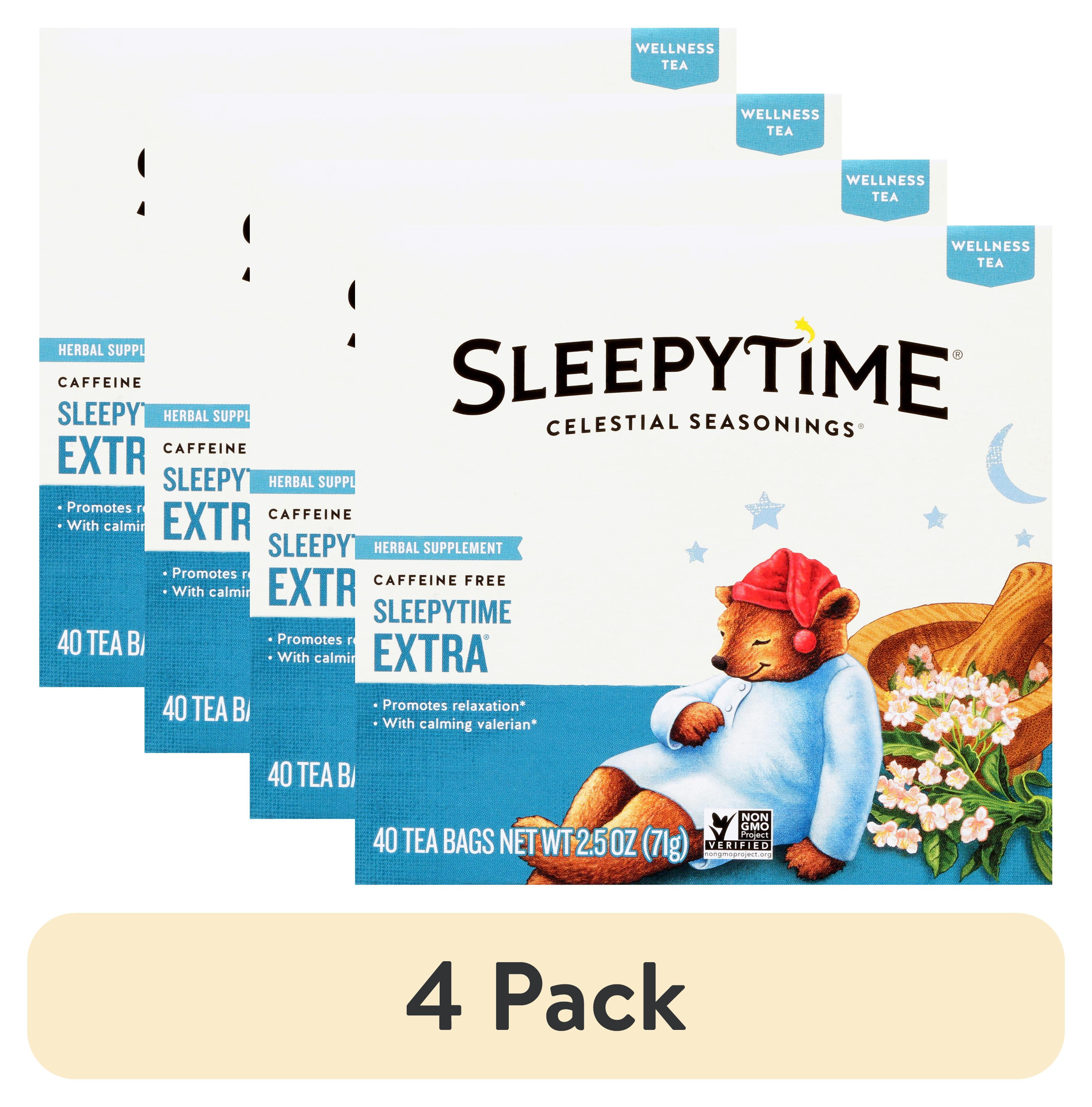 (4 pack) Celestial Seasonings Sleepytime Extra, Herbal Wellness Tea