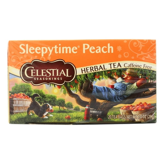 Celestial Seasonings Sleepytime Peach Caffeine Free Herbal Tea Bags, 1 oz, (Pack of 6)