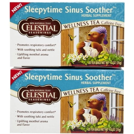 Celestial Seasonings Sleepytime Sinus Soother Tea Bags, 20 Ct, 2 Pk