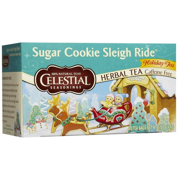 Celestial Seasonings Sugar Cookie DNF2Sleigh Ride Tea Bags - 20 ct - 6 pk