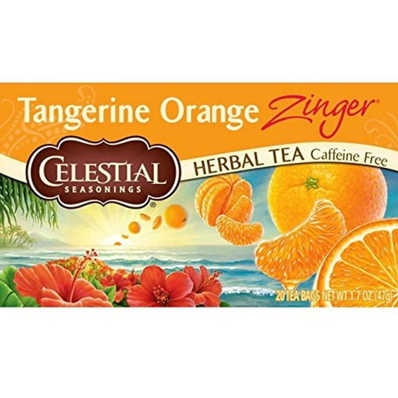 Celestial Seasonings Tangerine Orange Zinger Tea, 20ct (Pack of 6)
