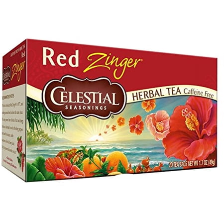 Celestial Seasonings Tea Caffeine Free Herbal Tea, Red Zinger 20 Ea