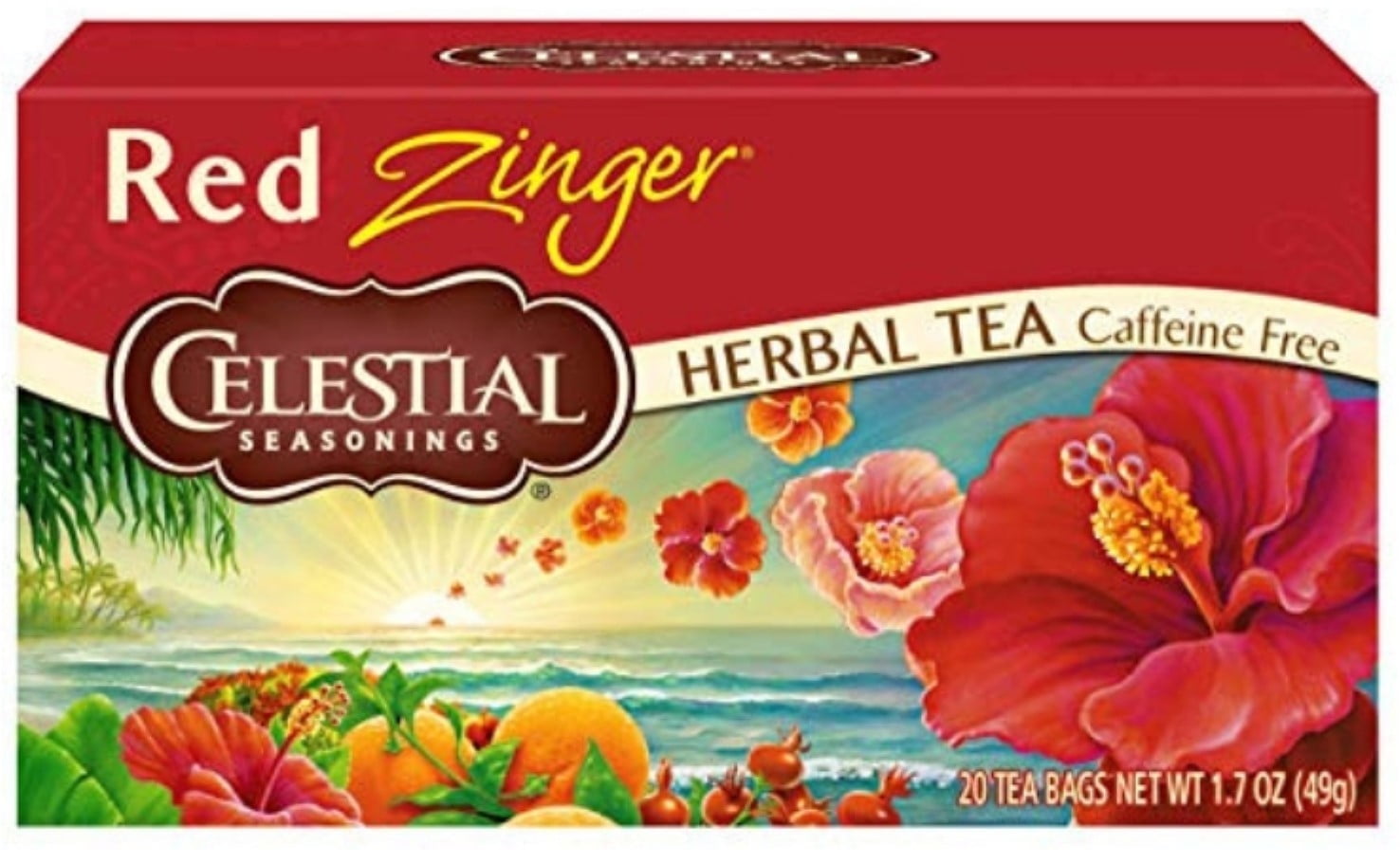 Celestial Seasonings Herbal Tea, Peppermint Infused Red Zinger ...