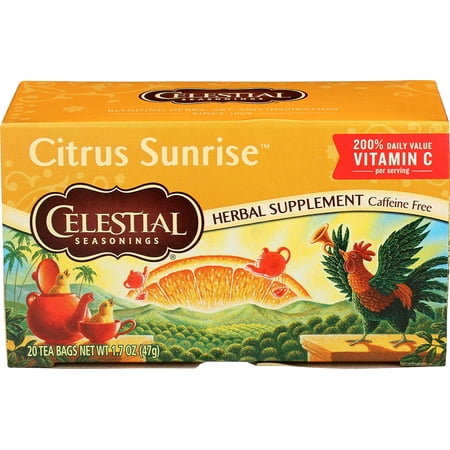 Celestial Seasonings, Tea Herbal Citrus Sunrise, 20 Count