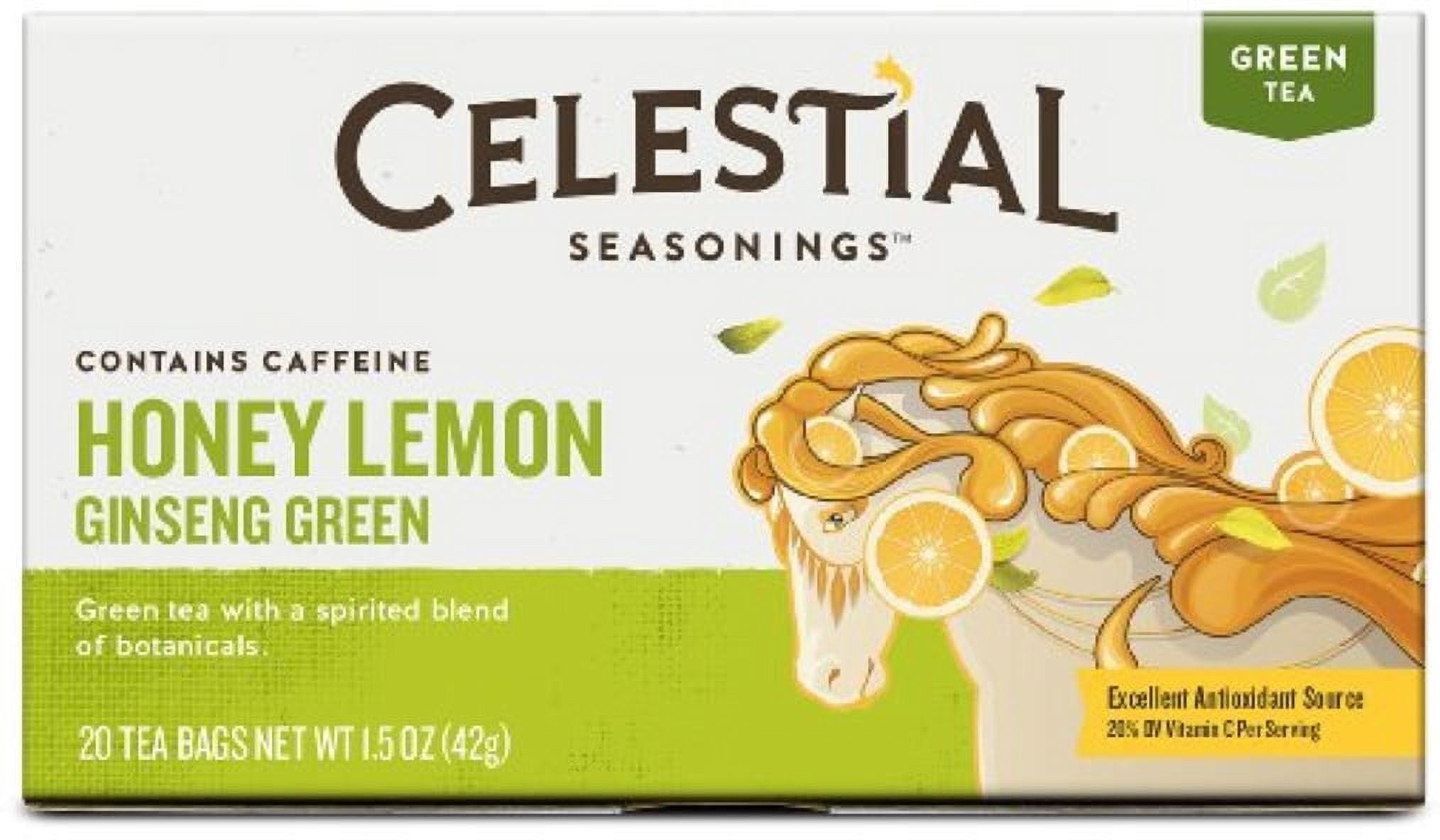 Celestial Seasonings Tea Honey Lemon Ginseng Green Tea 20 ea (Pack of 2)