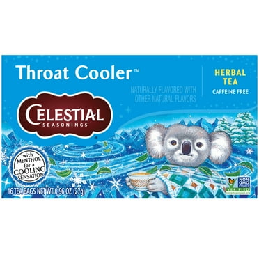 Celestial Seasonings Throat Cooler Caffeine-Free Herbal Tea Bags (16 Count)