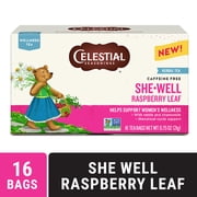 Celestial Seasonings Wellness She-Well Raspberry Leaf Herbal Tea Bags (16 Count)