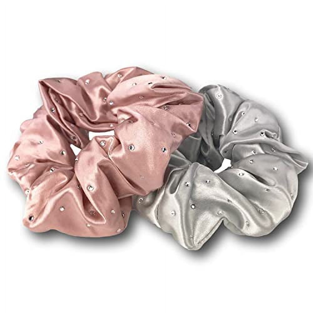 Celestial Silk Crystal Scrunchies Mulberry Silk Scrunchies for